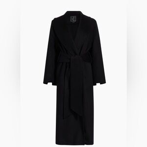 Mercer Collective - Grace Wrap 100% Wool Coat in black